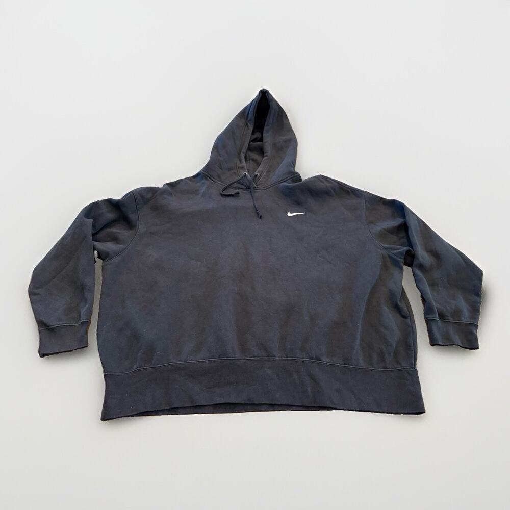 Nike Sportswear Womens Black Oversized Pullover Hooded Sweatshirt XXL 2XL CZ2590